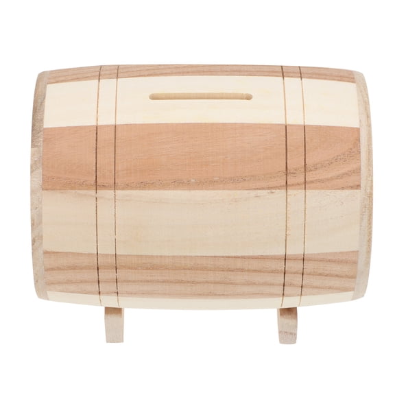 ifundom Wooden Bank Assorted Colors Decorative Desktop Saving Pot for Home and Office