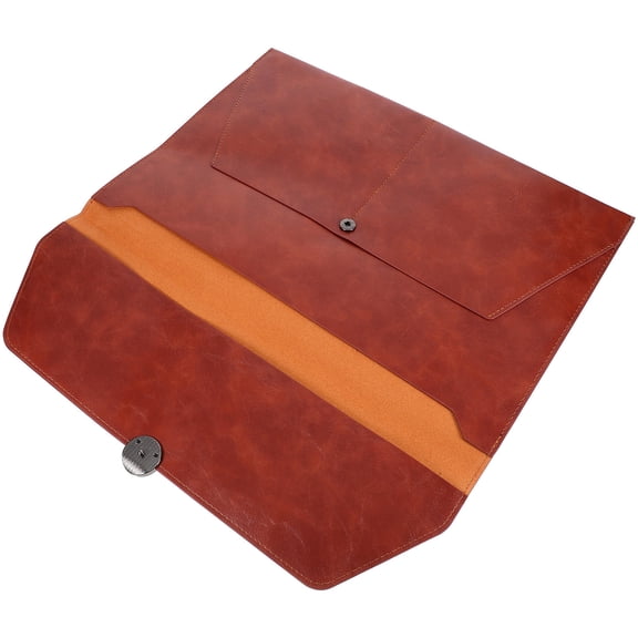 ifundom Brown A4 Portfolio Folder Material for Tax Documents Contracts and Office Organization