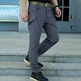 thumbnail image 1 of ig Men’s Heavy Duty Stretch Polyester Cargo Pants S-XXL, Breathable Multi Pocket Hiking Utility Pants, 1 of 10
