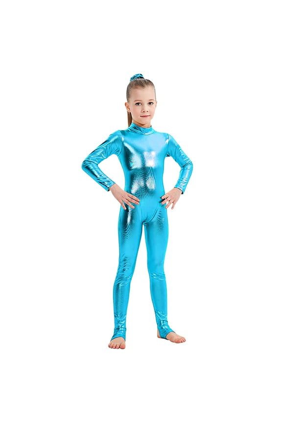 ight Blue Slim Tunic Tight Coveralls for Children Boy Girl Long Sleeve Sequin Sparkly Dance Costumes Coveralls Shapewear Bodysuits Catsuit Child Zip Up 2026 1-3 Years