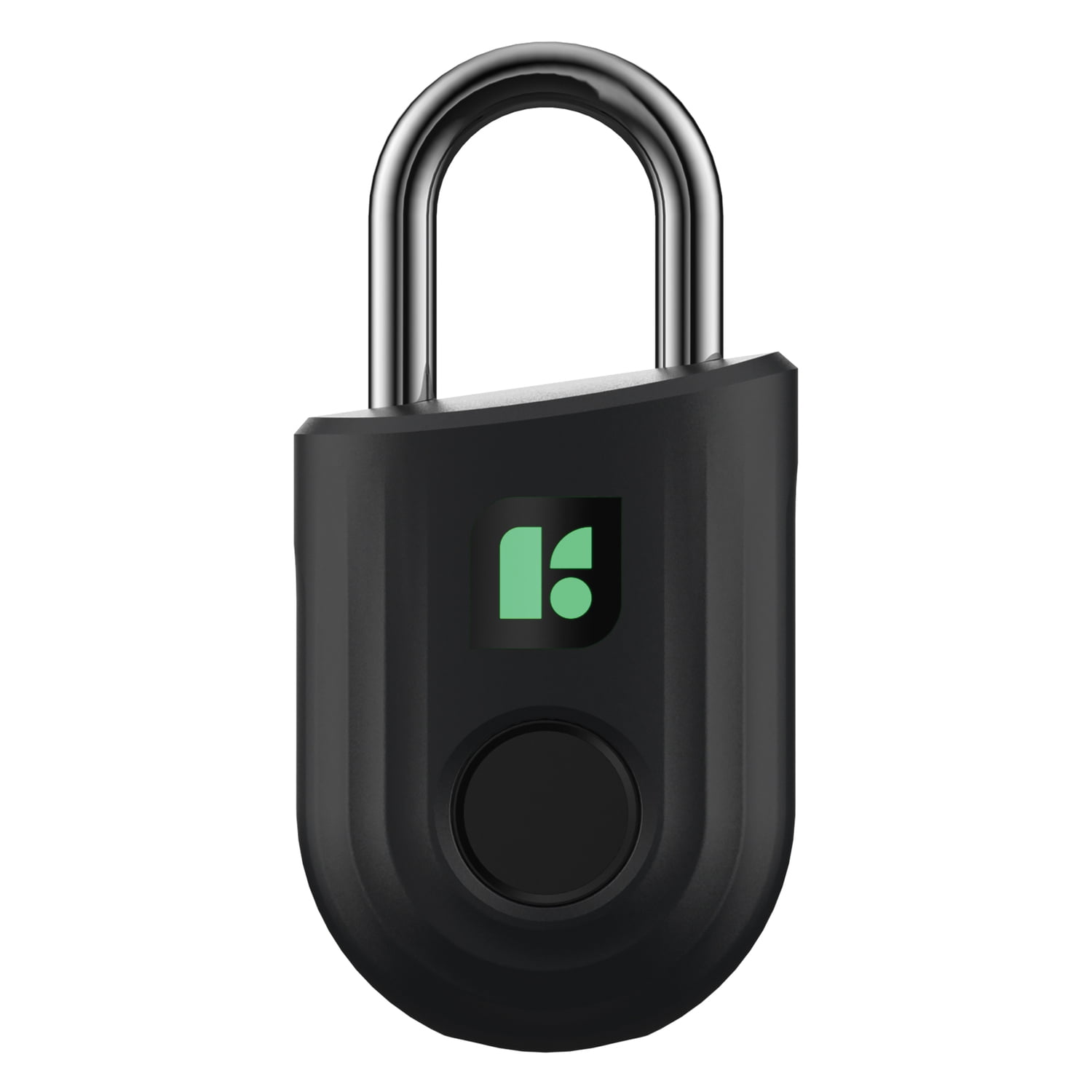 Black Smart Fingerprint Padlock with Mobile App