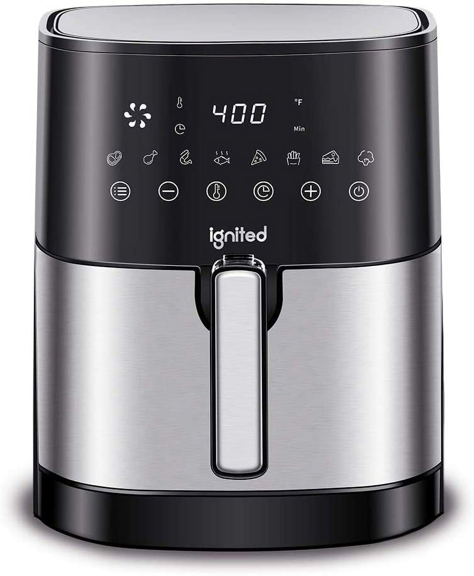 Taylor Swoden Andrea Oil Free Fryer 5,5 L 7 Scheduled Menus Hot Air Fryer  1700 W Touch Screen LED Removable Frying Basket including Recipe Book, No  BPA