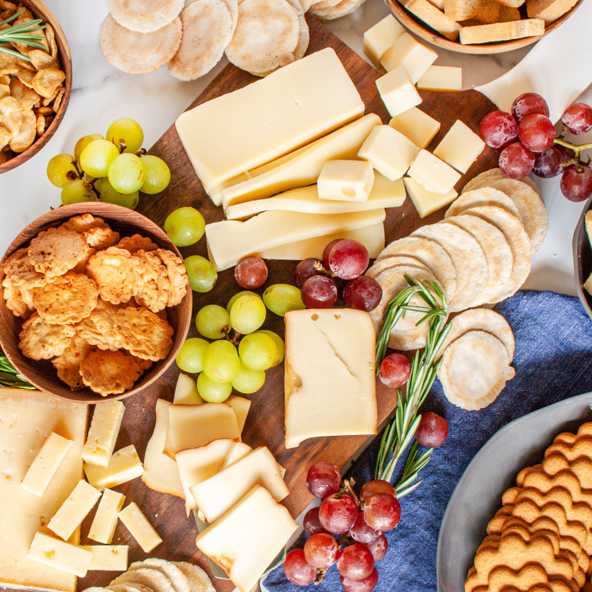 igourmet Food Sampler Gift Box Filled With International Specialties - Christmas Perfect - Includes an assortment of gourmet world cheeses, crackers and sides