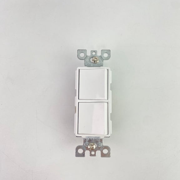 ihaveababy Electric light switches,Double Rocker Decorator Light Switch, 1 Pack, White