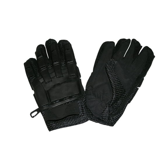 iiSports Paintball Airsoft Vented Armored Full Finger Leather Black Gloves XL