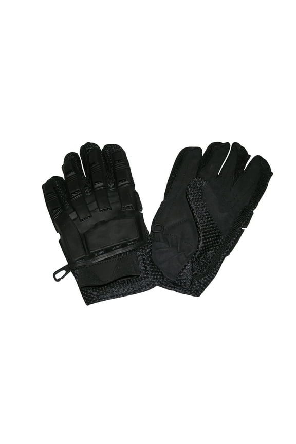 iiSports Paintball Airsoft Vented Armored Full Finger Leather Black Gloves XL