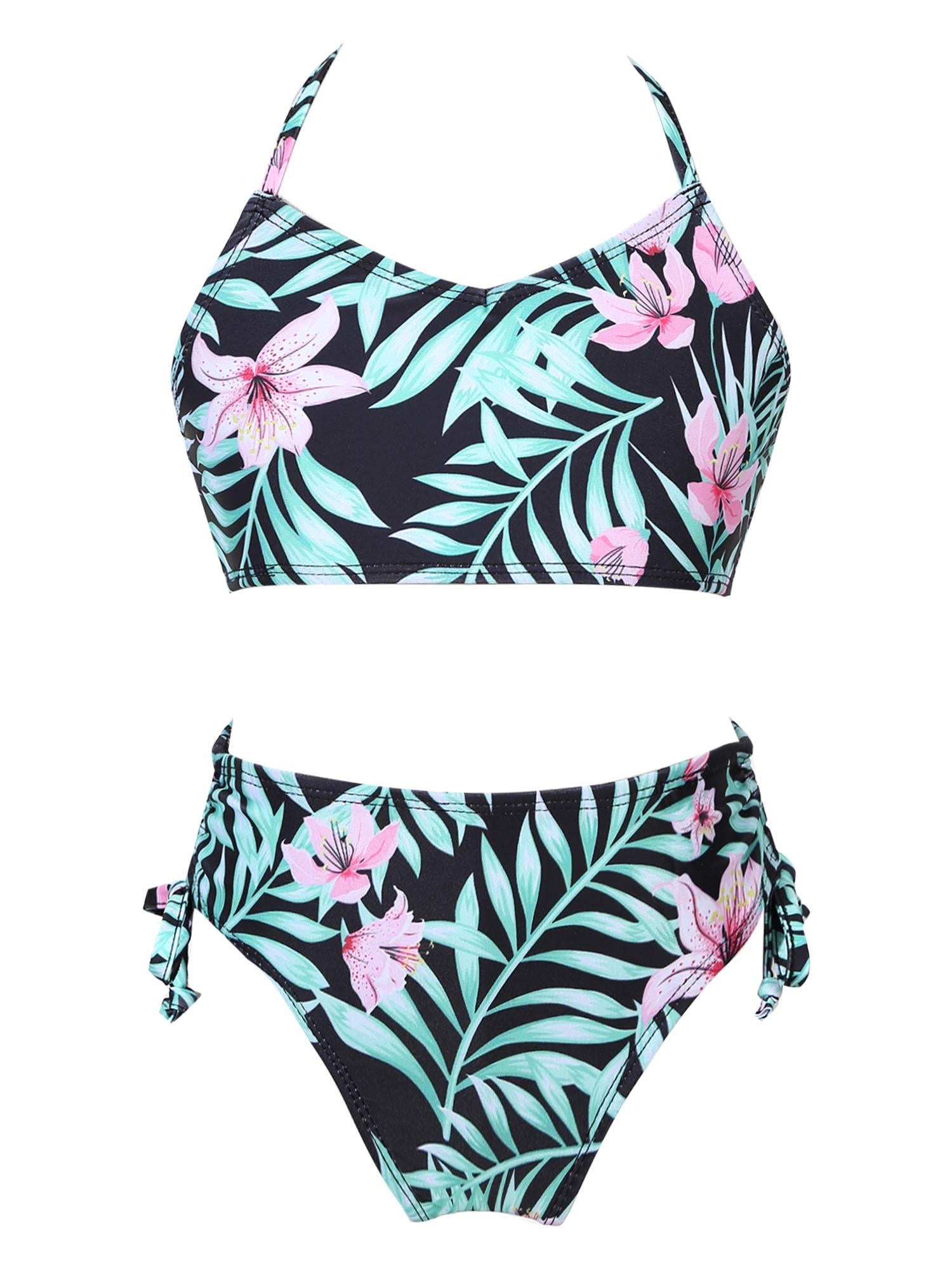 iiniim 2 Pieces Swimsuit Girl Child Top Bikini Briefs Set Swimming Pool