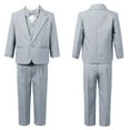 thumbnail image 1 of iiniim 5Pcs Toddler Baby Boys Birthday Party Outfit Set Tuxedo Blazer Jacket with Shirt Bow Pants Vest Suit Size 9M-14 Gray 7, 1 of 7