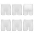 thumbnail image 1 of iiniim 6 Pack Girls Lace Dance Safety Shorts Active Bike Shorts Under Dress Undershorts 2-16 A White 13-14, 1 of 7