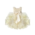 thumbnail image 1 of iiniim Baby Girls Beads Tiered Tutu Flower Girls Wedding Birthday Pageant Party Dress, 1 of 7