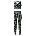 thumbnail image 1 of iiniim Big Girls 2PCS Sports Outfit Camouflage Printed Crop Top with Leggings Gymnastic, 1 of 7