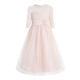 thumbnail image 1 of iiniim Big Girls' Lace Mesh Flower Dress Princess Wedding Bridesmaid Pageant Prom Party Dress, 1 of 7