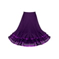 thumbnail image 1 of iiniim Big Girls Summer Casual A-Line Swing Maxi Skirt Kids Soft Elastic High Waist Flowy Midi Skirt 6-14 A Purple 10, 1 of 7