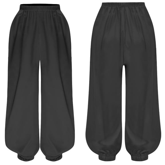 iiniim Boys Girls Kung Fu Uniform Pants Christmas Trouser Bottoms for Wing Chun Training Black 6