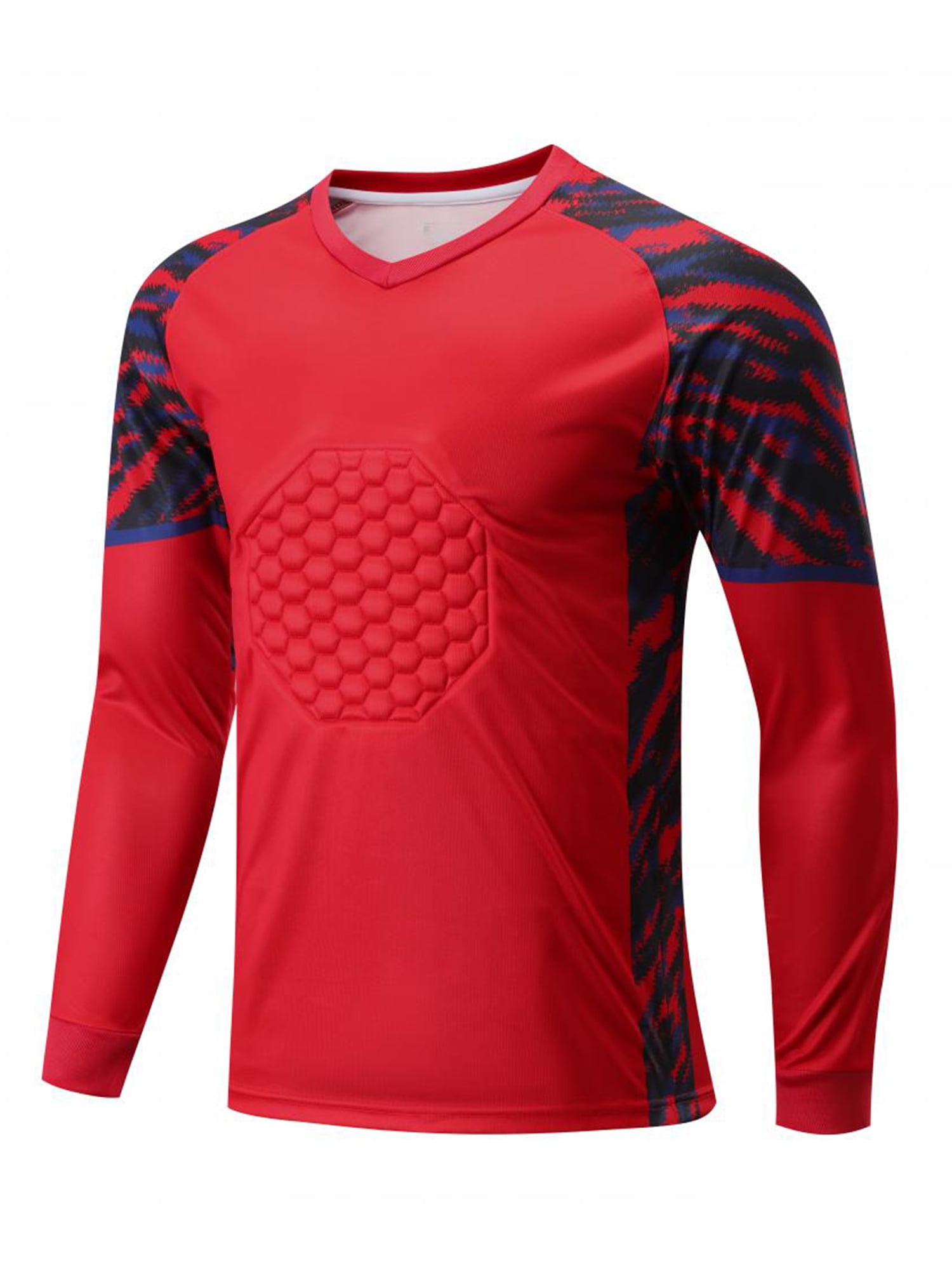 iiniim Boys Soccer Goalkeeper Jersey Padded Protection Goalie Shirt Basketball Game Training Top