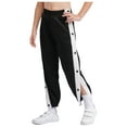 thumbnail image 1 of iiniim Boys Tear Away Basketball Pants High Side Split Casual Sweatpants Hip Hop Street Dance Trousers Black 5-6, 1 of 7