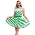 thumbnail image 1 of iiniim Christmas Candy Cane Dress Sequins Fancy Dress Up for Women Girls Green XL, 1 of 7