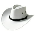 thumbnail image 1 of iiniim Felt Cowboy Hat American Western Wide Brim Sun Hat Outdoor Riding Drawstring Hat White One Size, 1 of 3