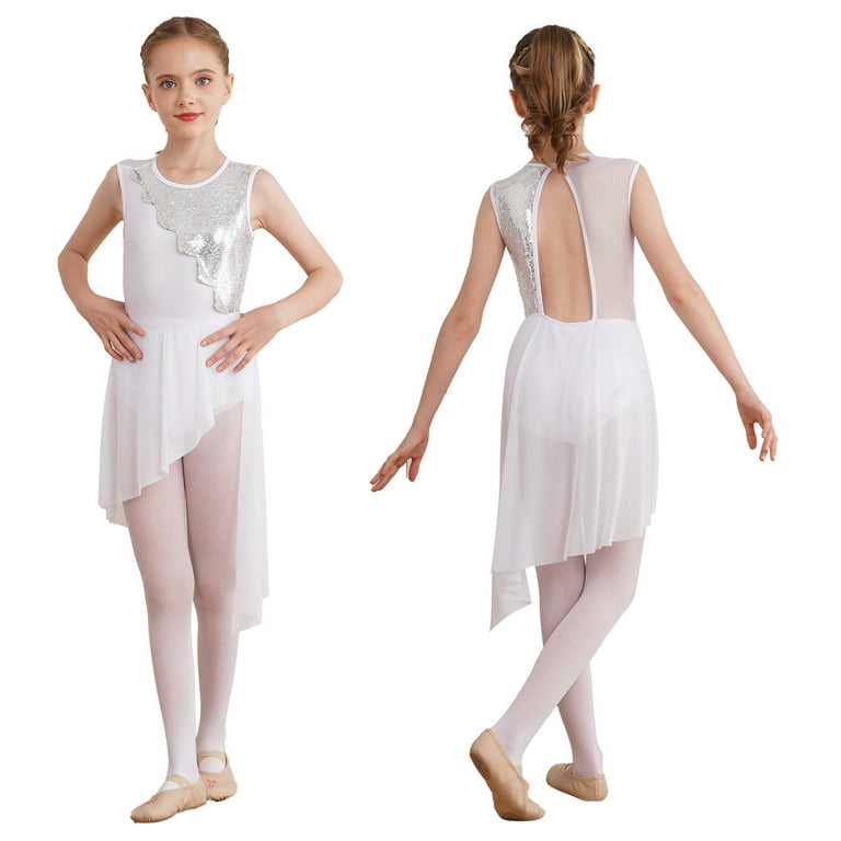 Jazz Costumes For Girls DPOIS Girls Lyrical Contemporary Dance Costume Ballet Leotard Dress... Competition Dance Costumes - Foto 6