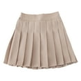 thumbnail image 1 of iiniim Girl's School Uniform Pleated Tennis Athletic A-Line Mini Skort Skater Scooters Skirts Size 2-11 Khaki 2-3, 1 of 4
