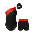 thumbnail image 1 of iiniim Girls 2 Piece Gymnastics Leotards with Shorts Set Kids Sleeveless Patchwork Ballet Bodysuit Tracksuit Size 6-16 Red 8, 1 of 7