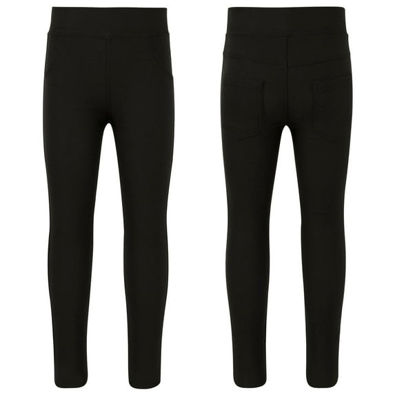 iiniim Girls Active Leggings Athletic Pants Workout Running Yoga Sports Dancewear Footless Tights Age 3-14 A Black 9-10