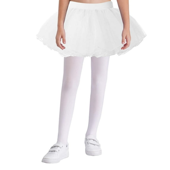 iiniim Girls Ballet Ballet Dance Tutu Skirts Crinoline Slip Petticoat Birthday Dress Up Underskirt Ballerina Dancewear A White 6-11