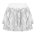 thumbnail image 1 of iiniim Girls Child Sequin Skirt Ballet Dance Skirts Cheer Leader Performance Pleated Short Skirted, 1 of 7
