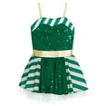thumbnail image 1 of iiniim Girls Christmas Sequins Dance Dress Ballet Figure Ice Skating Tutu Dress Party Holiday Green 6, 1 of 7