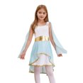 thumbnail image 1 of iiniim Girls Greek Athena God Toga Gown Ancient Rome Egypt Princess Dress for Kids Halloween Role Play Party Light Blue 6, 1 of 7