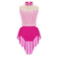 thumbnail image 1 of iiniim Girls' Gymnastic Tutu Skirt Modern Figure Skating Dance Dress Ballet Dancwear Pink&Hot Pink 10, 1 of 7