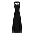 thumbnail image 1 of iiniim Girls Halter Ruched Bust Chiffon Long Bridesmaid Dress Pron Wedding Formal Party Maxi Gown, 1 of 7