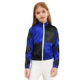 thumbnail image 1 of iiniim Girls Horse Racing Jacket Color Contrast Coat Long Sleeve Zipper Top for Kids Riding Show Royal Blue 12, 1 of 7