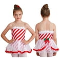 thumbnail image 1 of iiniim Girls Xmas Striped Ballet Dance Leotard Figure Ice Skating Tutu Dress Costume Red 10, 1 of 7