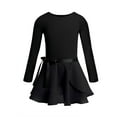 thumbnail image 1 of iiniim Girls Long Sleeve Ballet Leotard with Bowknot Chiffon Skirt Outfit Set Gymnastic Dancewear, 1 of 7