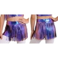 thumbnail image 1 of iiniim Girls Metallic Tassels Latin Dance Shorts Jazz Cha-cha Disco Party Performance Dancewear Blue 16, 1 of 7