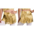 thumbnail image 1 of iiniim Girls Metallic Tassels Latin Dance Shorts Jazz Cha-cha Disco Party Performance Dancewear Gold 6, 1 of 7