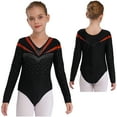 thumbnail image 1 of iiniim Girls One Piece Sequins Rhinestone Long Sleeve Leotards Athletics Gym Dance Unitard Bodysuit A Red 16, 1 of 7