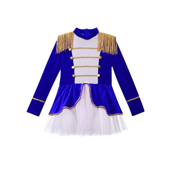 iiniim Girls Princess Ballet Dance Tutu Dress Christmas Halloween Party Performance Royal Blue 8
