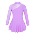 thumbnail image 1 of iiniim Girls' Roller Ice Figure Skating Dress Mock Turtleneck Sparkly Leotard Ballet Dance wear Lavender 8, 1 of 7