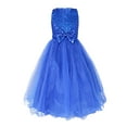 thumbnail image 1 of iiniim Girls Sequin Bowknot Princess Dance Ball Wedding Party Flower Dress, 1 of 5