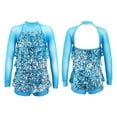thumbnail image 1 of iiniim Girls Sequins Long Sleeve Latin Jazz Moden Dance Dress Kids Backless Ballet Unitard, 1 of 7