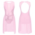 thumbnail image 1 of iiniim Girls Sequins Lyrical Modern Ballet Leotard Dress High-Low Mesh Splice Skirt Dancewear, 1 of 7