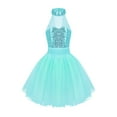 thumbnail image 1 of iiniim Girls Sequins Mock Neck Ballet Tutu Dress Gymnastic Leotard Skirt Ballerina Dancewear, 1 of 7