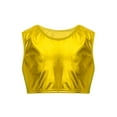 thumbnail image 1 of iiniim Girls Shiny Sequins Performance Crop Tops Kids Sleeveless Hip Hop Tank Top Vest 3-116 Gold 12-14, 1 of 7