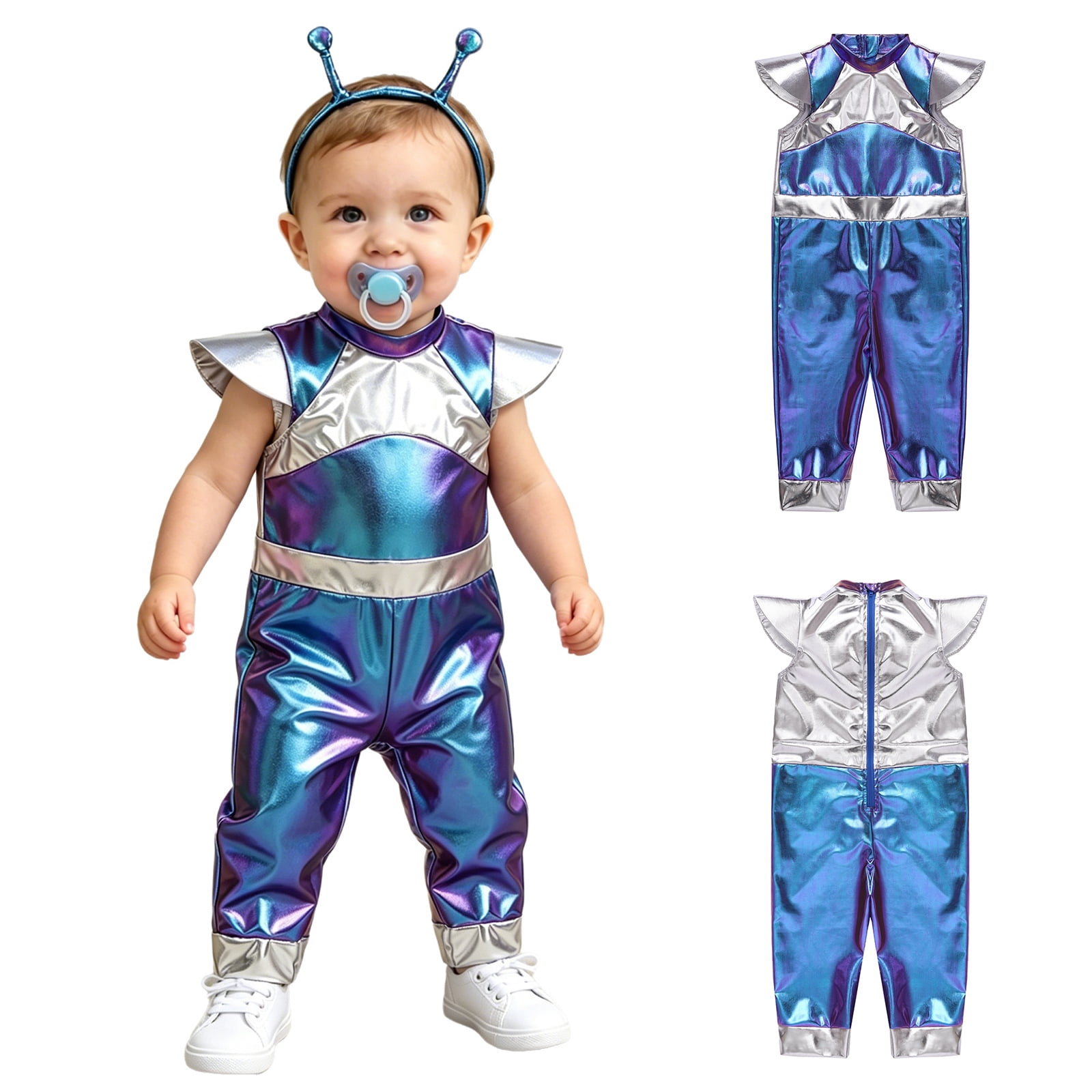 iiniim Infant Futuristic Alien Bodysuit Holographic Space Suit ...