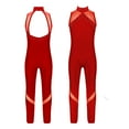 thumbnail image 1 of iiniim Kid Girl Mock Neck Skating Sleeveless Jumpsuit Unitards Dancewear, 1 of 6