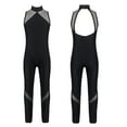 thumbnail image 1 of iiniim Kid Girl Mock Neck Skating Sleeveless Jumpsuit Unitards Dancewear, 1 of 7