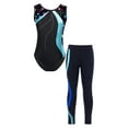 thumbnail image 1 of iiniim Kid Girls Athletic Unitard 2PCS Dance Wear Ballet Gymnastic Leotard Outfit Activewear Set with Leggings, 1 of 7