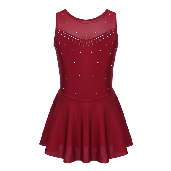 iiniim Kids Big Girls Sparkly Rhinestones Ballet Dance Gymnastic Leotard Tutu Dress Figure Ice Skating Active Dress
